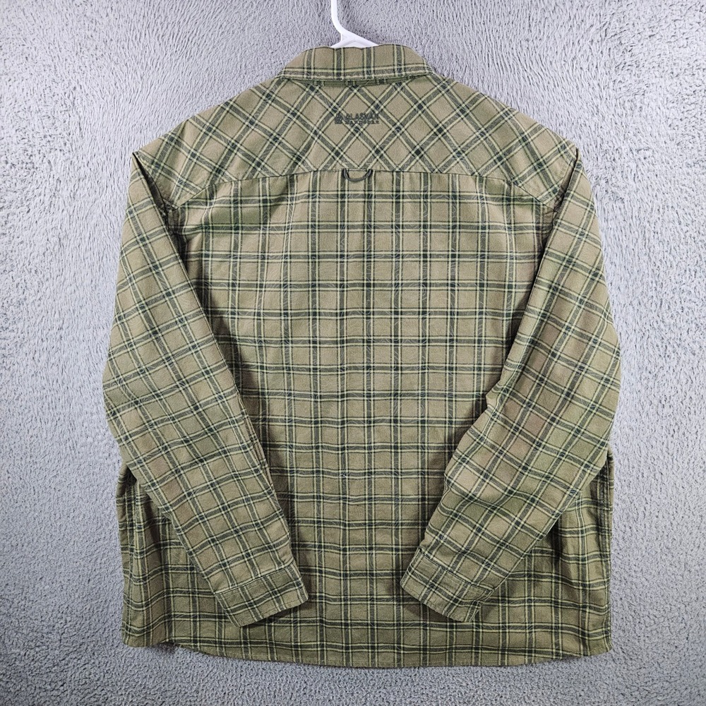Alaskan Hardgear Duluth Mens 2XL Plaid Button Down Shirt Untucked Olive Green - Picture 7 of 11